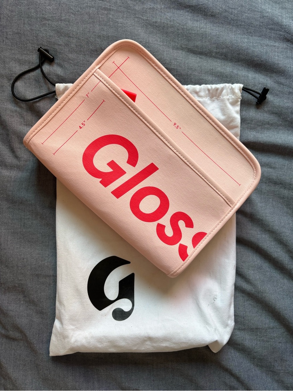 Glossier Pink Makeup Travel Bag